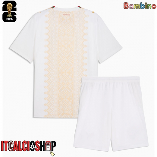 Marocco Seconda Maglia Bambino Mondiali 2026 Manica Corta (+ Pantaloni corti)